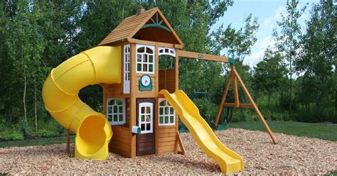 kidkraft castlewood wooden play set.